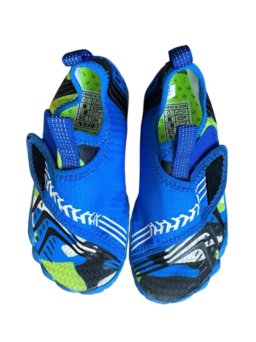 Kids Blue and Green Slip-On Water Shoes Toddler Boy 11T